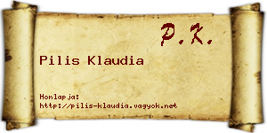 Pilis Klaudia névjegykártya