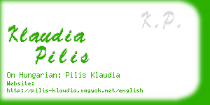 klaudia pilis business card